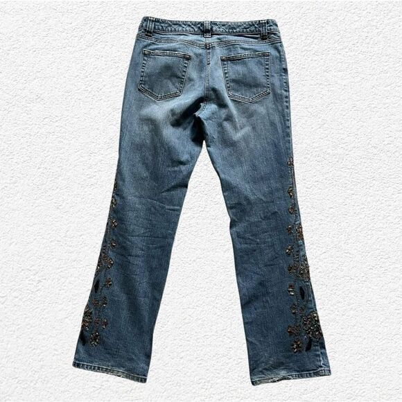 Vintage INC Women’s Size 12 Embellished Whimsical Fairy Flared Jeans Stretch - Picture 11 of 11